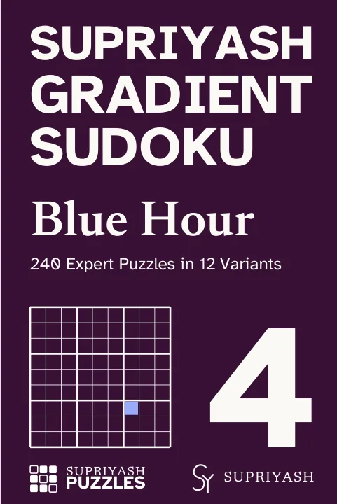 Front cover of Supriyash Gradient Sudoku: Blue Hour
