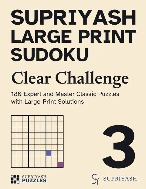 Front cover of Supriyash Large Print Sudoku: Clear Challenge